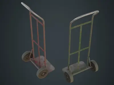 Hand Truck 4B Low-poly 3D model