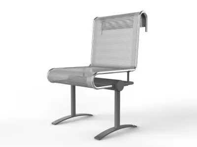 Waiting Room Chair 1 Seat 3D model