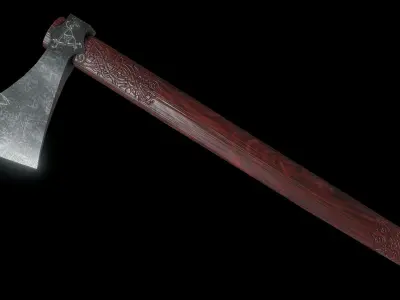 Viking Axe Low-poly 3D model get