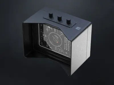 25 Hard Surface Sub-D Scifi Cockpit Instruments 3D model