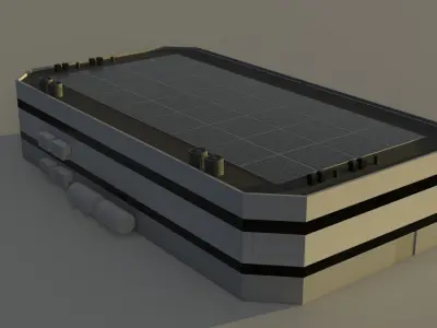 Futuristic City Building 12 Low-poly 3D model