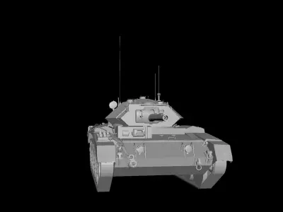 GB20 Crusader Tank Low-poly 3D model