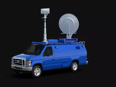 US Broadcasting Van 3D model