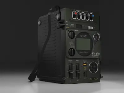 SONY Radio TV Cassette FX-310 electronic 3D model