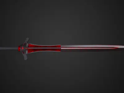 Dark sword Low-poly 3D model order