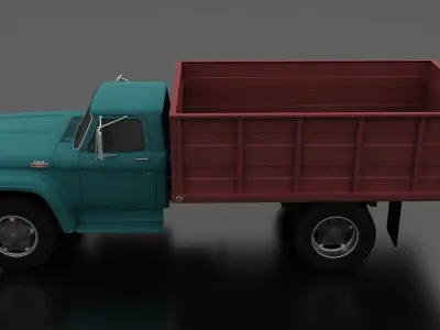 F-Series F-700 Grain Truck 1965 Low-poly 3D model