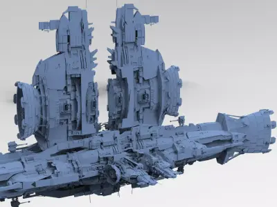 Halo Forerunner Inspired Gateway Generator 3D model