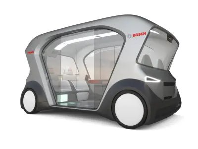 Electric Bosch IoT Shuttle with Interior 3D model purchase