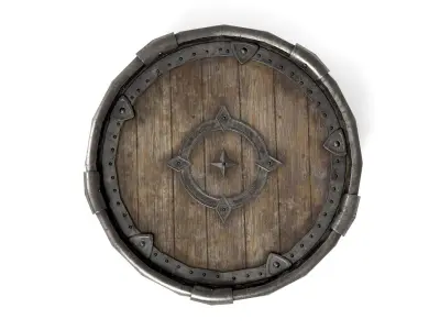 Ancient Wooden Barrel Low-poly 3D model