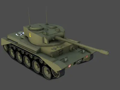 Comet tank Low-poly 3D model