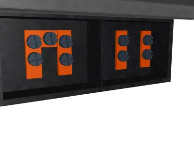 Phase AC Static Electricity Meter 3D Model Industrial Equipment Free low-poly 3D model