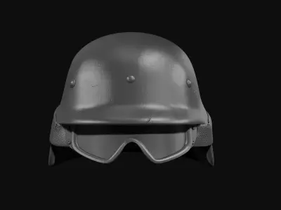 Helmet with Glasses 3D model