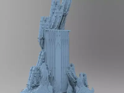 Ancient Stone Tower rock formation 5 3D model