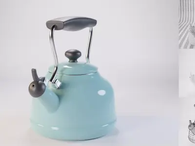 Chantal Vintage Tea Kettle Low-poly 3D model