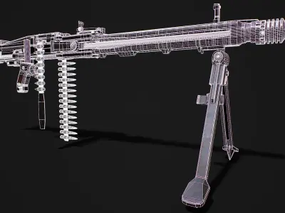 MG 42 3d model Low-poly 3D model