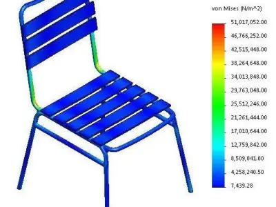 Stainless Steel Chair Strength Free 3D model