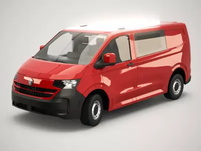Volkswagen Transporter T7 2025 Low-poly 3D model