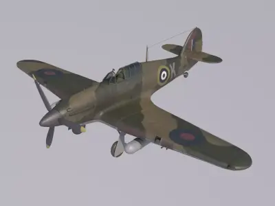 Hawker Hurricane MkIIB 3D model