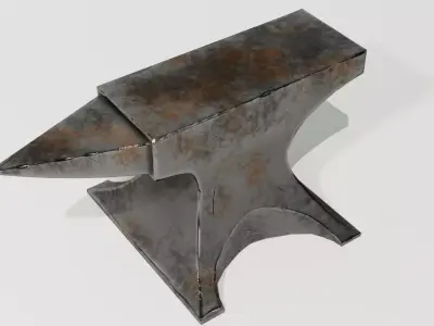 Anvil iron Low-poly 3D model purchase