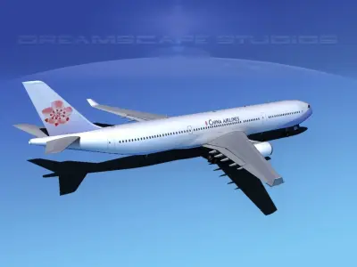 Airbus A330-300 China Airlines 3D model