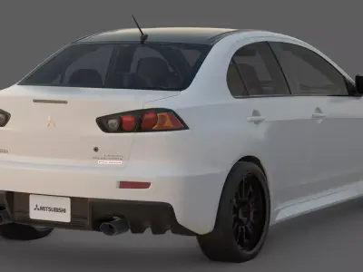 2015 Mitsubishi Lancer Evolution Final Edition 3D Model 3D model