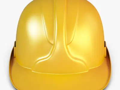 Hard hat yellow v 1 3D model