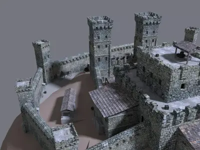 castle medieval 3D model purchase