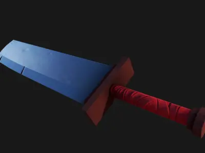 Stylised Sword Free low-poly 3D model