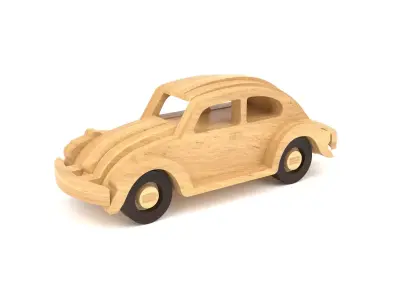 Wooden toy car 17 3D model