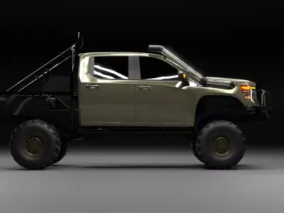 Off Road Pickup Truck 4x4 Rigged Game Ready Vehicle 3D Model 3D model