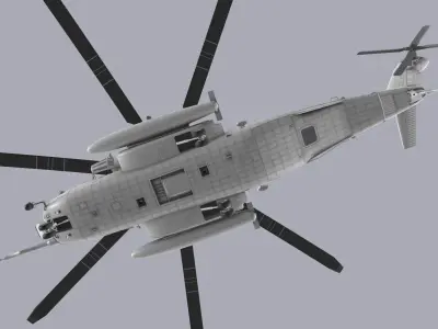 CH-53E Super Stallion Blank Complex Animation Low-poly 3D model