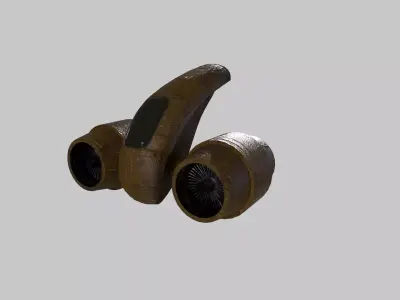 Spaceship PBR spacecraft Low-poly 3D model