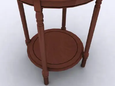 Antique Round Yew Table 3D model