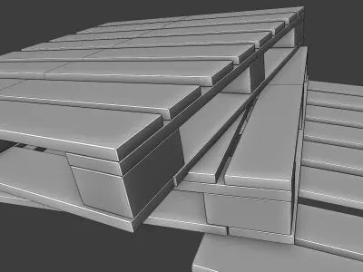 Empty Pallet Low-poly 3D model