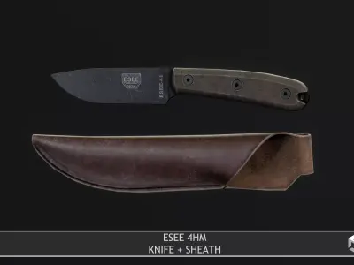 ESEE Model 4 Low-poly 3D model