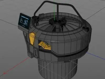 3D concept fan - Low poly Low-poly 3D model