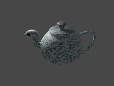 SNAKE HEAD TEA POT Low-poly 3D model