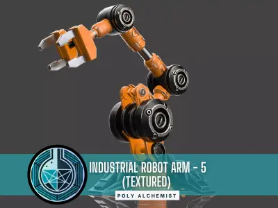 Industrial Robot Arm - 5-Textured 3D model