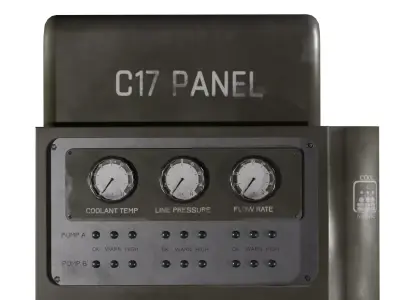 Industrial Control Panel Flow Monitoring Unit 3D model