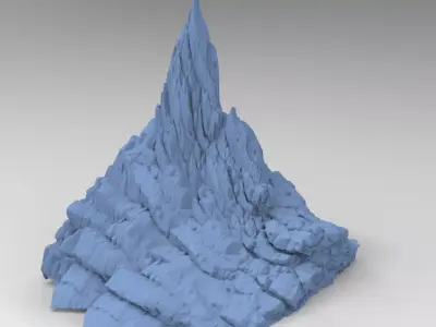 Dark Horror Cliffs 6 3D model