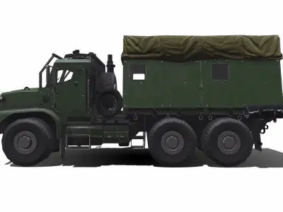 Army Truck Low-poly PBR Low-poly 3D model