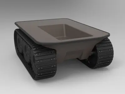 Argo platform 6x6 with tracks 3D model