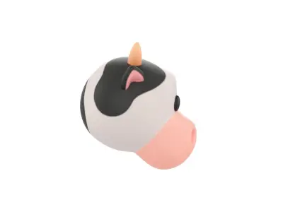 Prop131 Cow Head 3D model