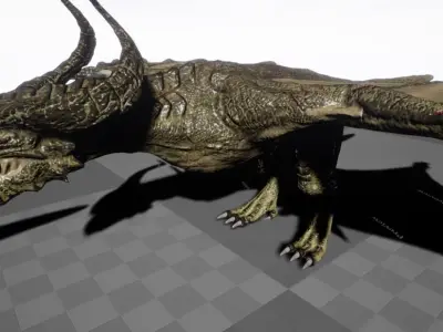 Dragon Wyvern Low-poly 3D model Low-poly 3D model