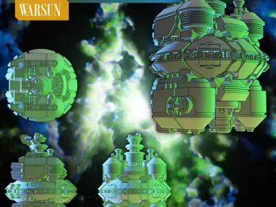 CUSTOM FACTION SHIPS for Twilight Imperium Naaz Rokha Alliance 3D print model