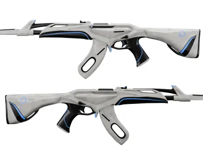 Custom Valorant Vandal Redesign  Futuristic Elegance Low-poly 3D model