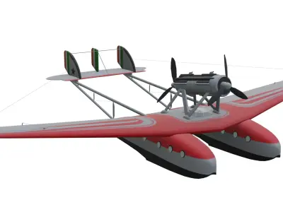 Savoia-Marchetti SM55 Low-poly 3D model