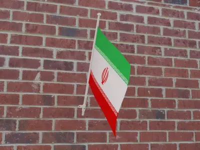 Flag of Iran 3D model