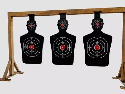 Shooting target Low-poly 3D model get