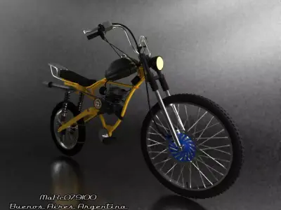Motorized Bike Yamaha Penta 3D model
